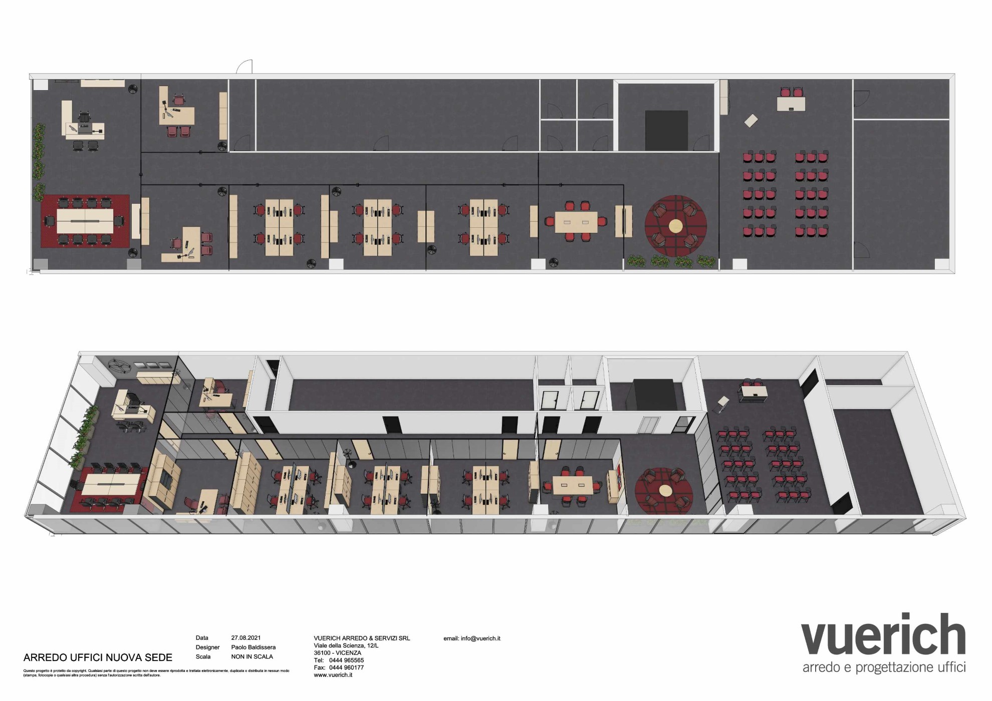 planimetria di una progettazione uffici